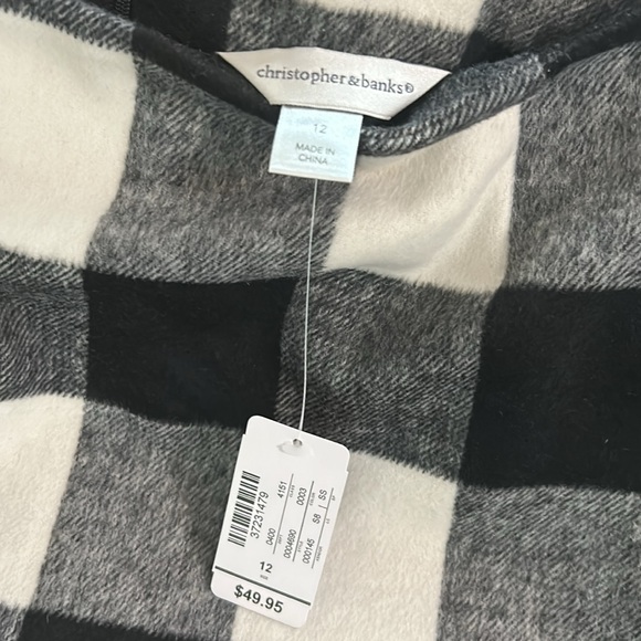 Christopher and banks pencil buffalo plaid midi skirt brand new with tags - Picture 3 of 3